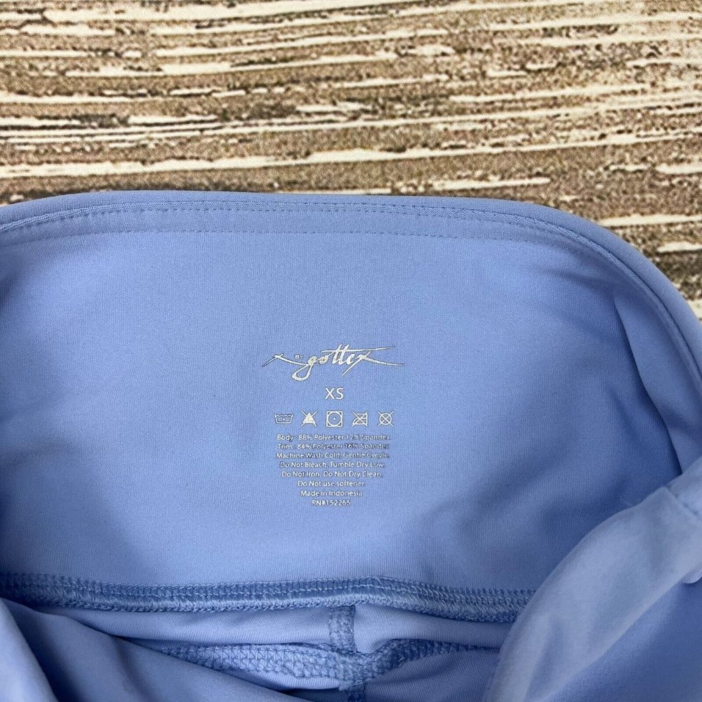 X by Gottex Leggings Size XS Becky Ankle Pockets Periwinkle Blue High Rise Waist - Picture 7 of 10